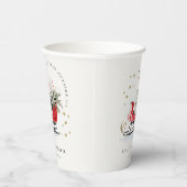 Winter Sleigh Its Cold Outside Neutral Baby Shower Pappbecher (Rechts)