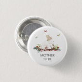 Winter Sleigh Polar Bear Mother To Be Baby Shower Button (Vorne & Hinten)