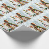 Winter Sleigh Reiten Albergo Colmanicchio Geschenkpapier (Ecke)