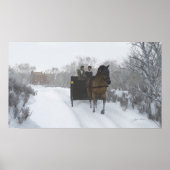 Winter Sleigh Ride Print Poster (Vorne)