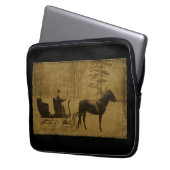 Winter Sleigh Ride - Projekttasche Laptopschutzhülle (Vorderseite Links)