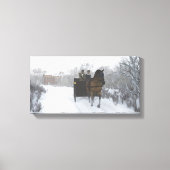 Winter Sleigh Ride Wrapped Canvas Leinwanddruck (Vorderseite)