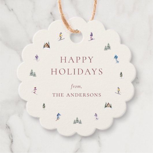WINTER SLOPES Holiday Geschenkanhänger (Vorderseite)