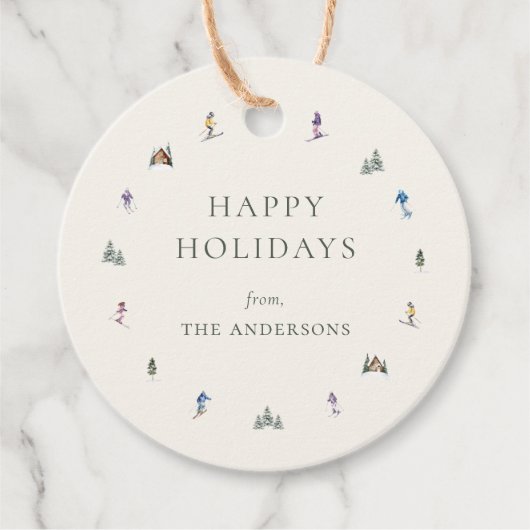 WINTER SLOPES Holiday Geschenkanhänger (Vorderseite)