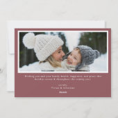 WINTER SLOPES Photo Feiertagskarte (Rückseite)