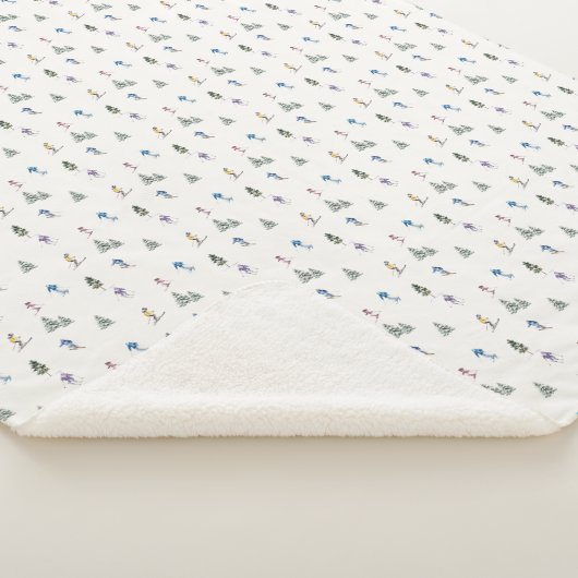 WINTER SLOPES Ski Pattern Sherpadecke (3/4)