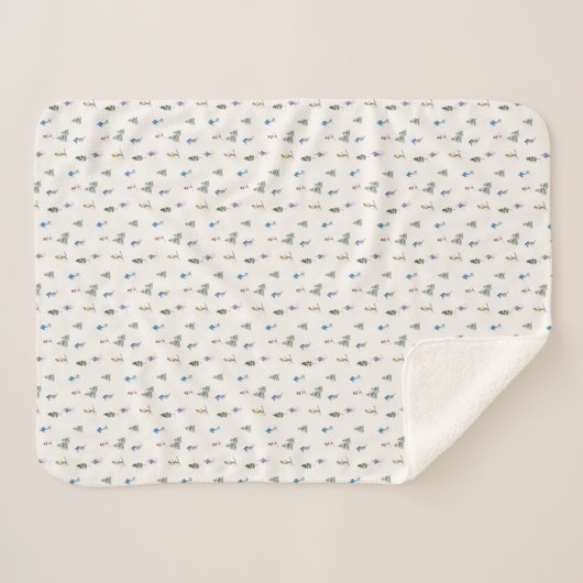 WINTER SLOPES Ski Pattern Sherpadecke (Vorderseite (Horizontal))