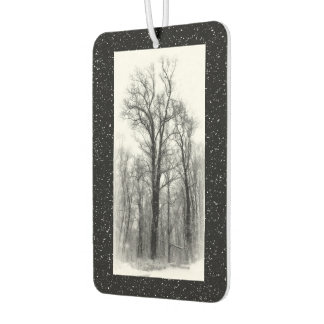Winter Snow and Poplar Trees Air Freshener Autolufterfrischer