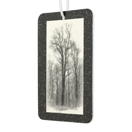 Winter Snow and Poplar Trees Air Freshener Autolufterfrischer (Links)