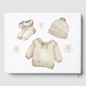 Winter Snow Baby It's Cold Outside Baby Shower Gästebuch (Rückseite)