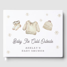 Winter Snow Baby It's Cold Outside Baby Shower Gästebuch