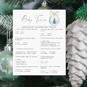 Winter Snow Baby Trivia Baby Showspiel