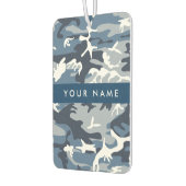 Winter Snow Blue Camouflage Ihr Name Personalisier Autolufterfrischer (Links)