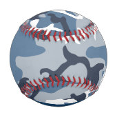 Winter Snow Blue Camouflage Ihr Name Personalisier Baseball (Rückseite)
