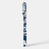 Winter Snow Blue Camouflage Ihr Name Personalisier iPhone Hülle (Linke Seite)