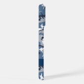 Winter Snow Blue Camouflage Ihr Name Personalisier iPhone Hülle (Rechte Seite)