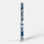 Winter Snow Blue Camouflage Ihr Name Personalisier Samsung Galaxy Hülle (Rechte Seite)