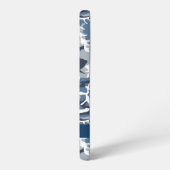 Winter Snow Blue Camouflage Ihr Name Personalisier Samsung Galaxy Hülle (Linke Seite)