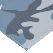 Winter Snow Blue Camouflage Ihr Name Personalisier Tischdecke (Schrägansicht)