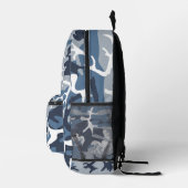 Winter Snow Blue Camouflage, Militär, Armee Bedruckter Rucksack (Rechts)