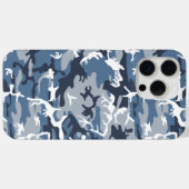 Winter Snow Blue Camouflage, Militär, Armee Case-Mate iPhone Hülle (Rückseite (Horizontal))