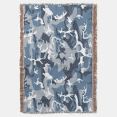 Winter Snow Blue Camouflage, Militär, Armee Decke (Vorderseite Vertikal)