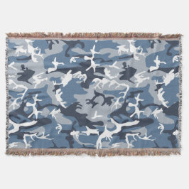 Winter Snow Blue Camouflage, Militär, Armee Decke