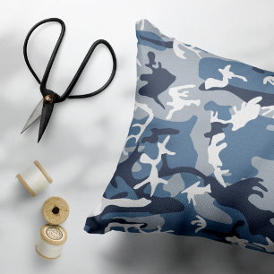 Winter Snow Blue Camouflage, Militär, Armee Dekokissen