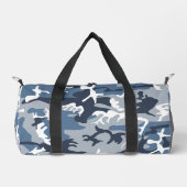 Winter Snow Blue Camouflage, Militär, Armee Duffle Bag (Vorderseite)