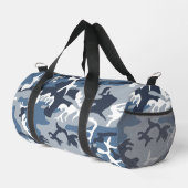 Winter Snow Blue Camouflage, Militär, Armee Duffle Bag (Rechte Ecke)