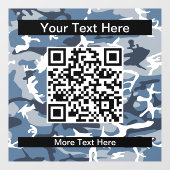 Winter Snow Blue Camouflage, Militär, Armee Fensteraufkleber (Blatt)