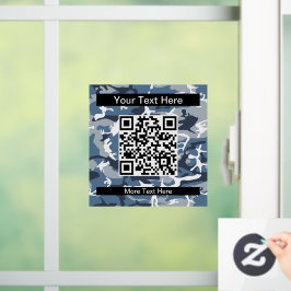 Winter Snow Blue Camouflage, Militär, Armee Fensteraufkleber