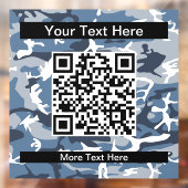 Winter Snow Blue Camouflage, Militär, Armee Fensteraufkleber (Blatt 2)