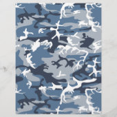 Winter Snow Blue Camouflage, Militär, Armee Flyer (Hinten)
