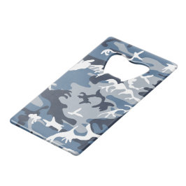 Winter Snow Blue Camouflage, Militär, Armee Geldbeutel Flaschenöffner