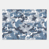 Winter Snow Blue Camouflage, Militär, Armee Geschenkpapier Set (Vorderseite 2)