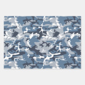 Winter Snow Blue Camouflage, Militär, Armee Geschenkpapier Set (Vorderseite)