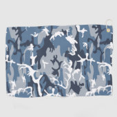Winter Snow Blue Camouflage, Militär, Armee Golfhandtuch (Horizontal)