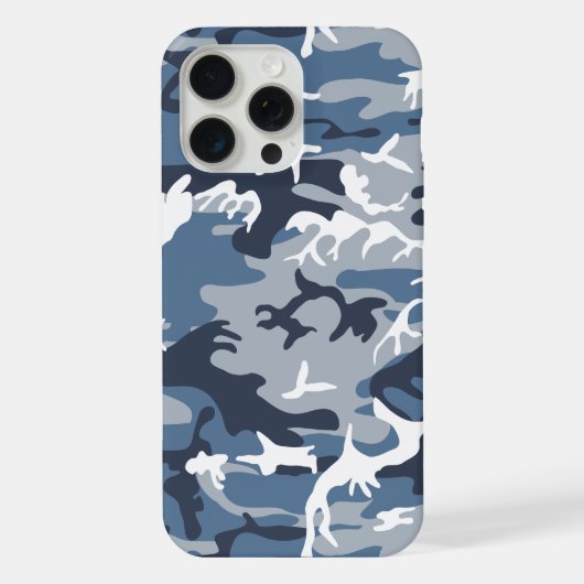 Winter Snow Blue Camouflage, Militär, Armee iPhone Hülle (Rückseite)