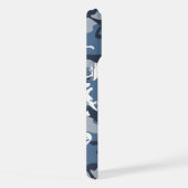 Winter Snow Blue Camouflage, Militär, Armee iPhone Hülle (Rechte Seite)