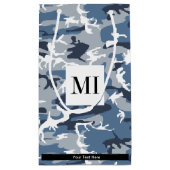 Winter Snow Blue Camouflage, Militär, Armee Kleine Geschenktüte (Rückseite)