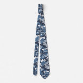 Winter Snow Blue Camouflage, Militär, Armee Krawatte (Rückseite)