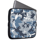 Winter Snow Blue Camouflage, Militär, Armee Laptopschutzhülle (Vorne Rechts)