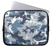 Winter Snow Blue Camouflage, Militär, Armee Laptopschutzhülle (Vorderseite)