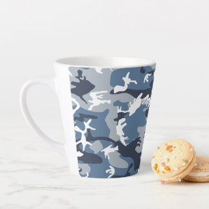 Winter Snow Blue Camouflage, Militär, Armee Milchtasse