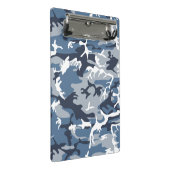 Winter Snow Blue Camouflage, Militär, Armee Mini Klemmbrett (Schrägansicht)