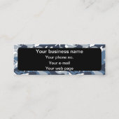 Winter Snow Blue Camouflage, Militär, Armee Mini Visitenkarte (Vorderseite)