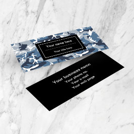 Winter Snow Blue Camouflage, Militär, Armee Mini Visitenkarte