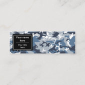 Winter Snow Blue Camouflage, Militär, Armee Mini Visitenkarte (Rückseite)