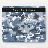 Winter Snow Blue Camouflage, Militär, Armee Mousepad (Vorne)